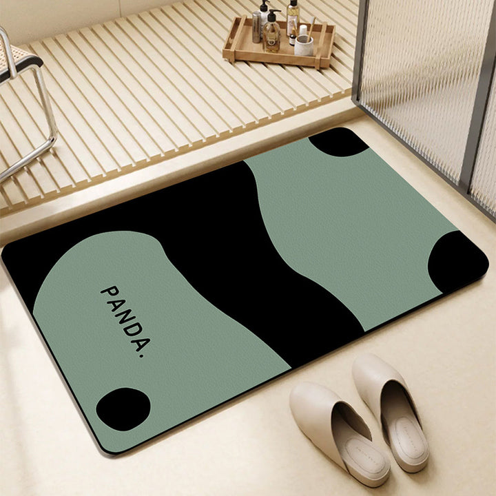 Playful Panda-Themed Bath Mat