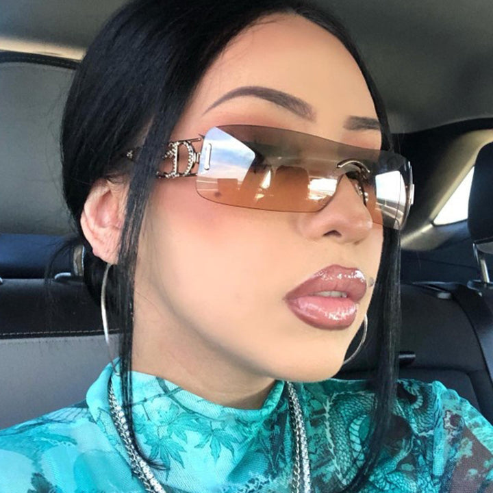 Women's futuristic Shield sunglasses with unique Stornfield frame
