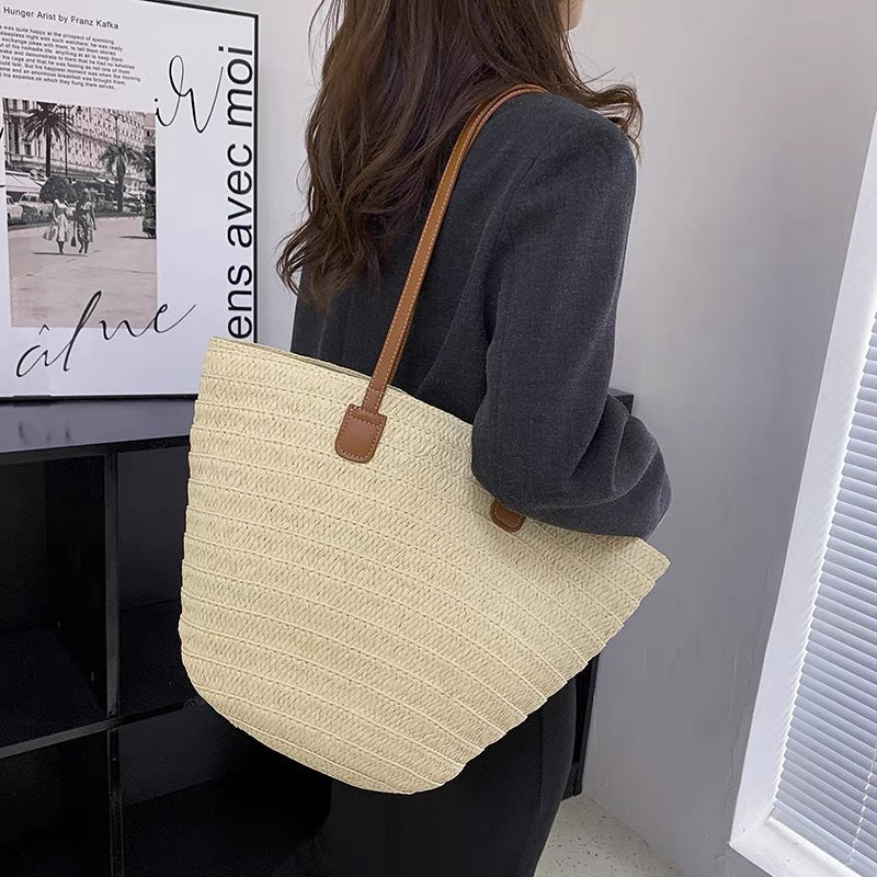 Designer tote bag with elegant faux leather handles Stornfield