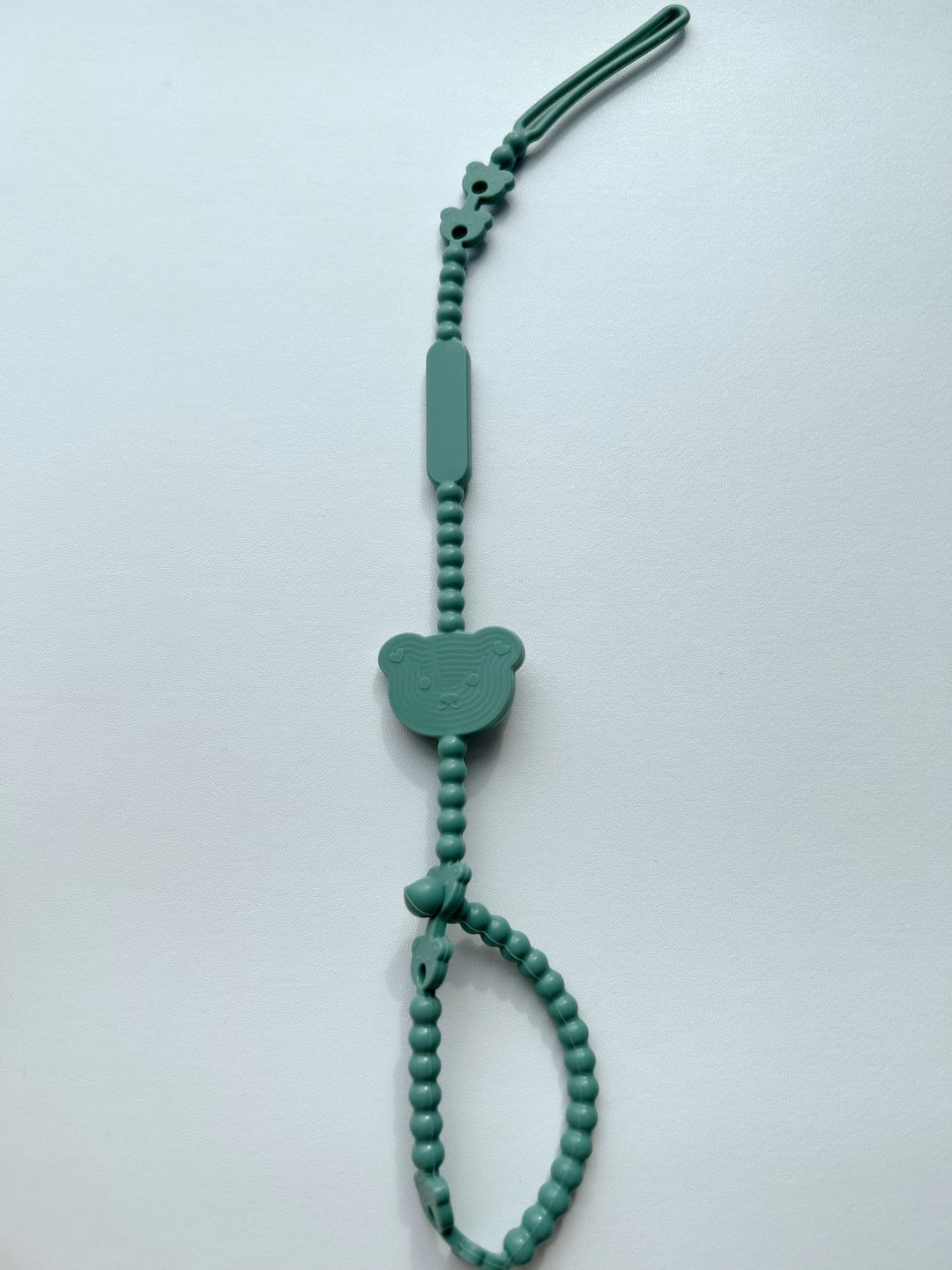 Silicone Beaded Baby Pacifier Clip and Teether Strap