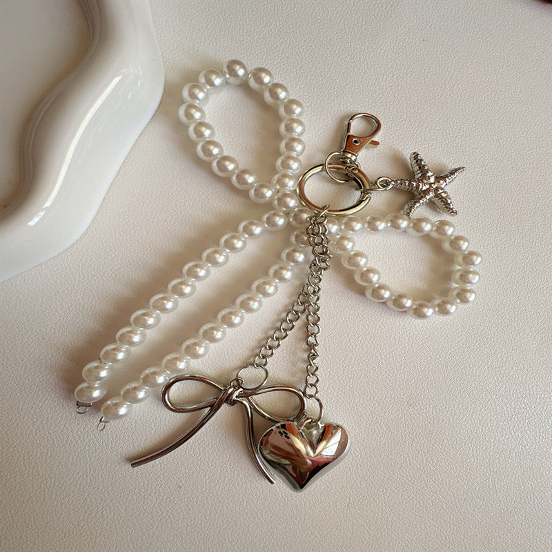 Elegant Pearl Charm Keychain Stornfield