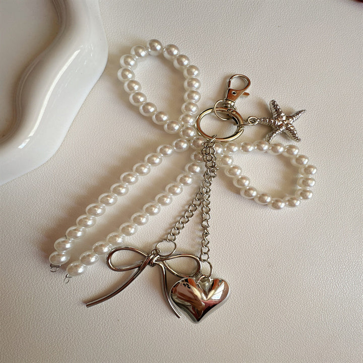 Elegant Pearl Charm Keychain Stornfield