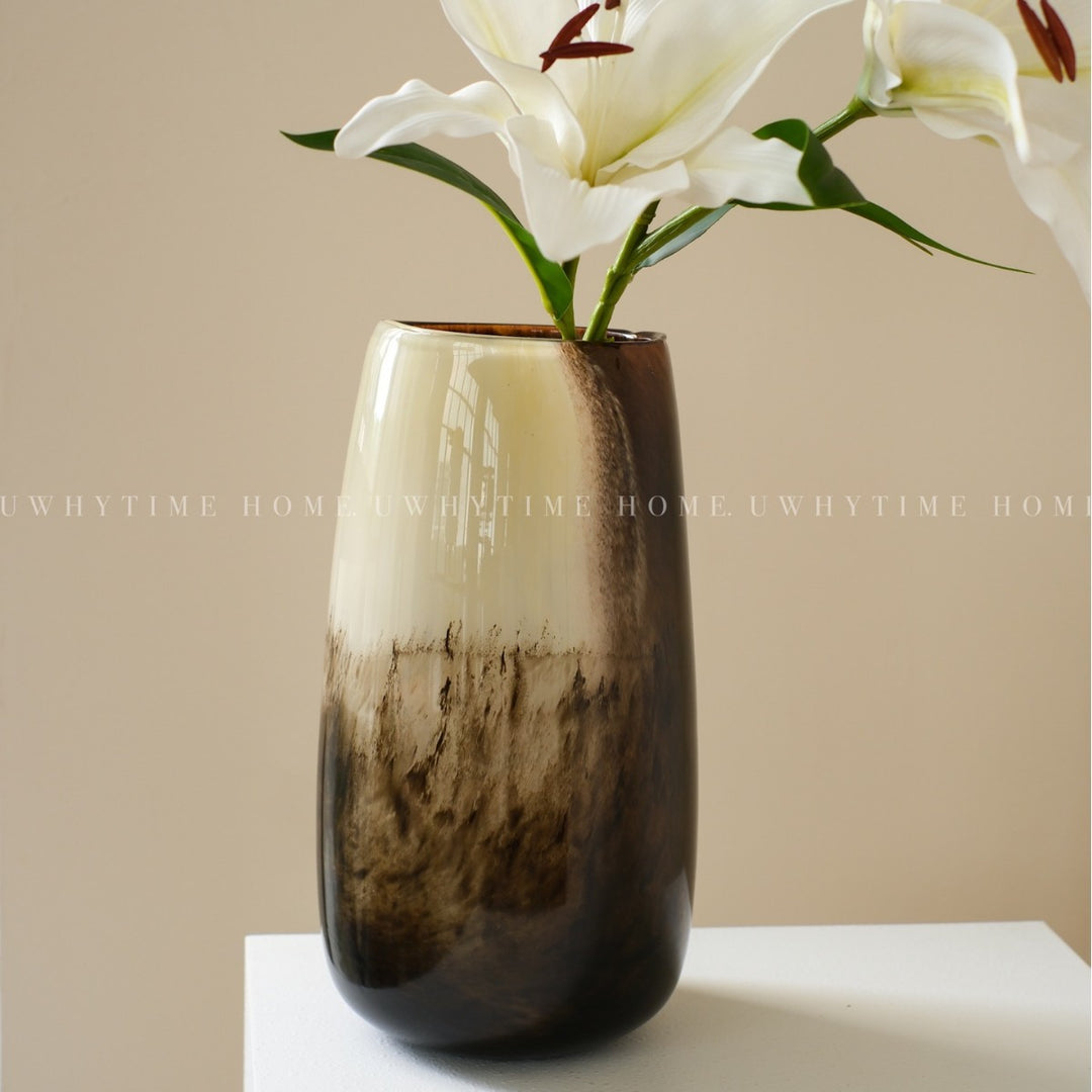 Contemporary Tall Handblown Gradient Glass Display Vase Stornfield