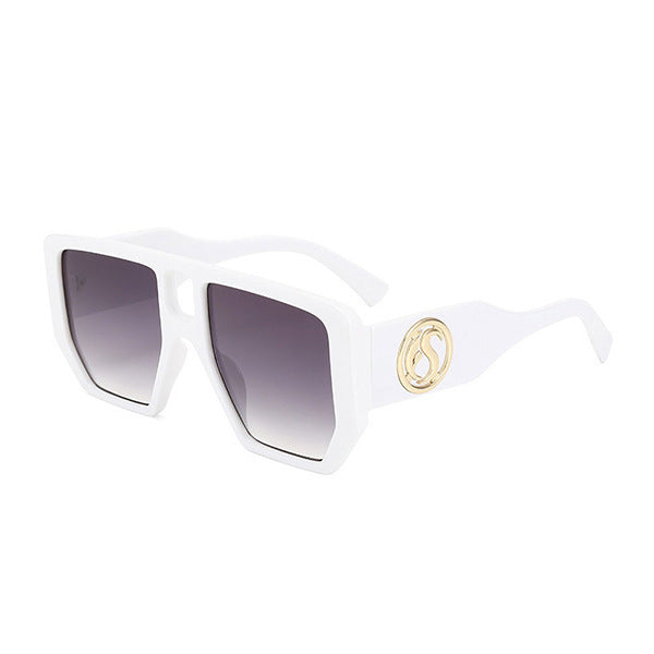 Women’s square sunglasses with striking pattern and golden accents Stornfield