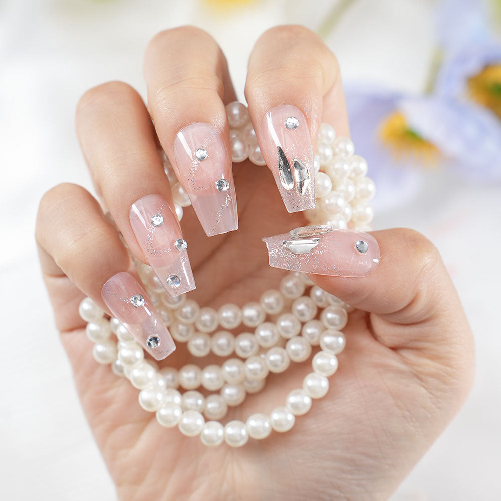 Glamorous Rhinestone Press-On Nails Stornfield
