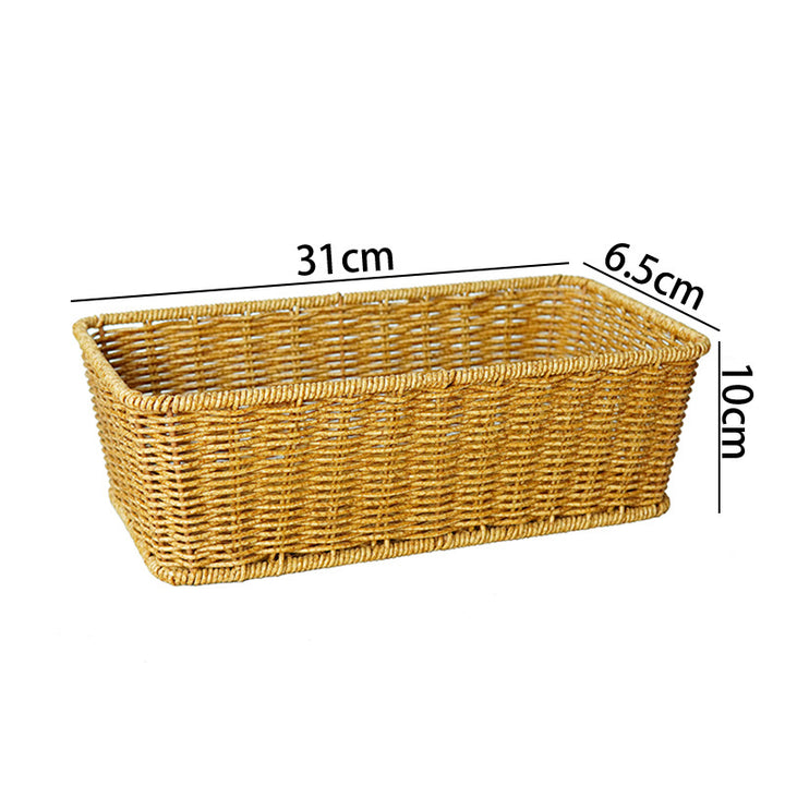 Versatile Woven Rectangular Storage Basket Stornfield