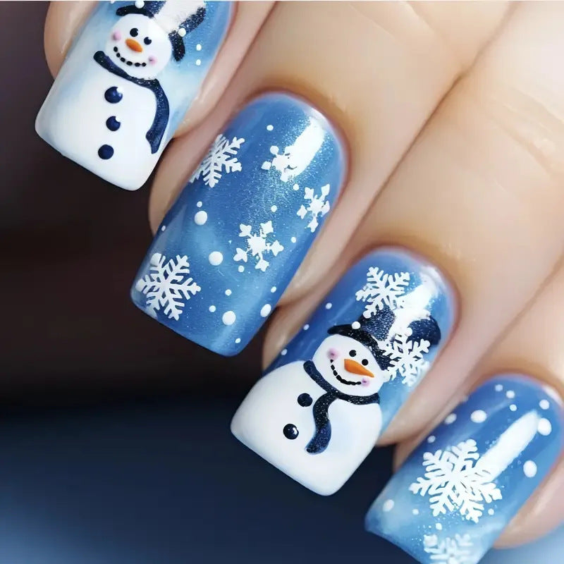 Artistic Winter-Themed Nail Art Stornfield