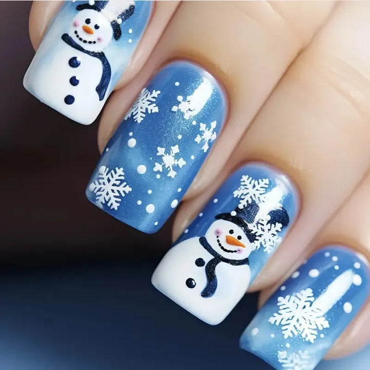 Artistic Winter-Themed Nail Art Stornfield