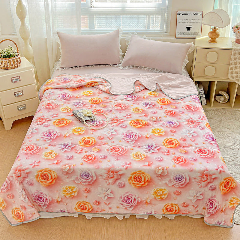Floral Patterned Lightweight Quilt