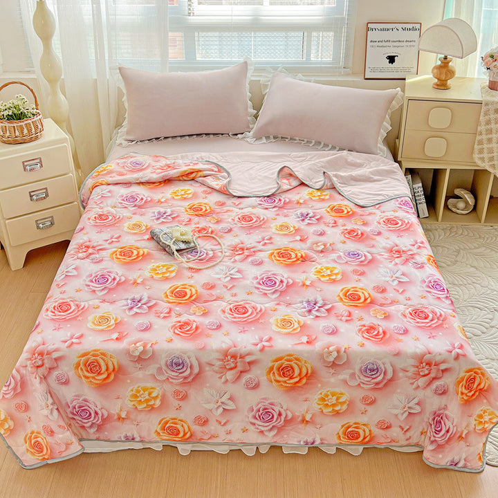 Floral Patterned Lightweight Quilt