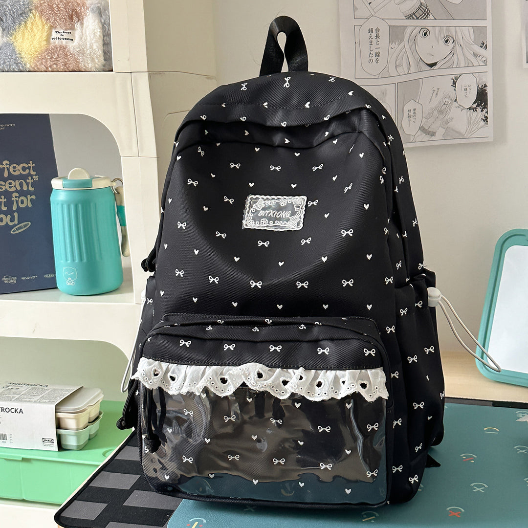 Playful Bow-Embellished School Backpack Stornfield