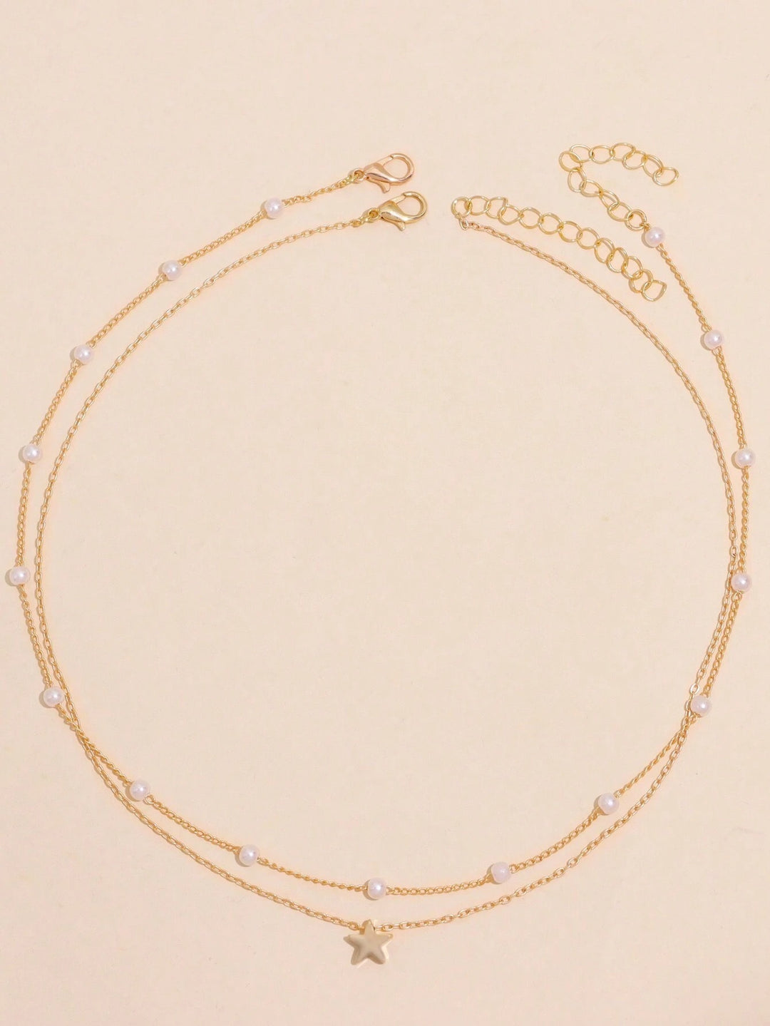 Layered Pearl and Star Charm Necklace Stornfield