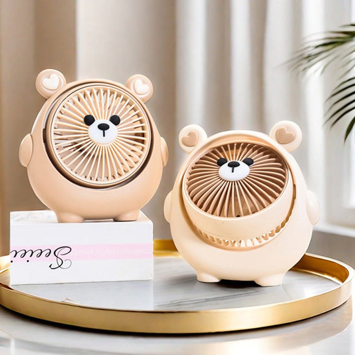 Ladies Portable Mini Hand Fan with Playful Animal Design Stornfield