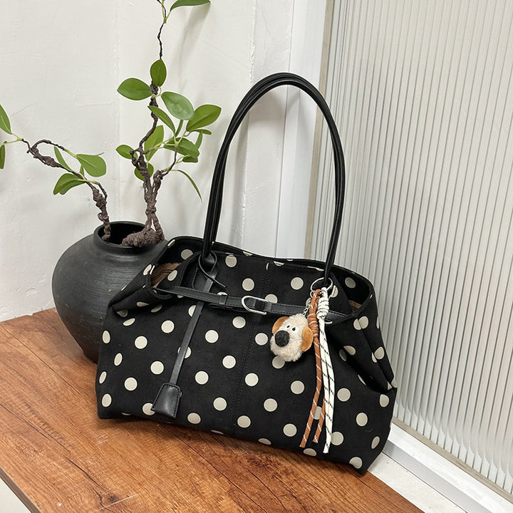 Stylish Polka Dot Patterned Tote Bag