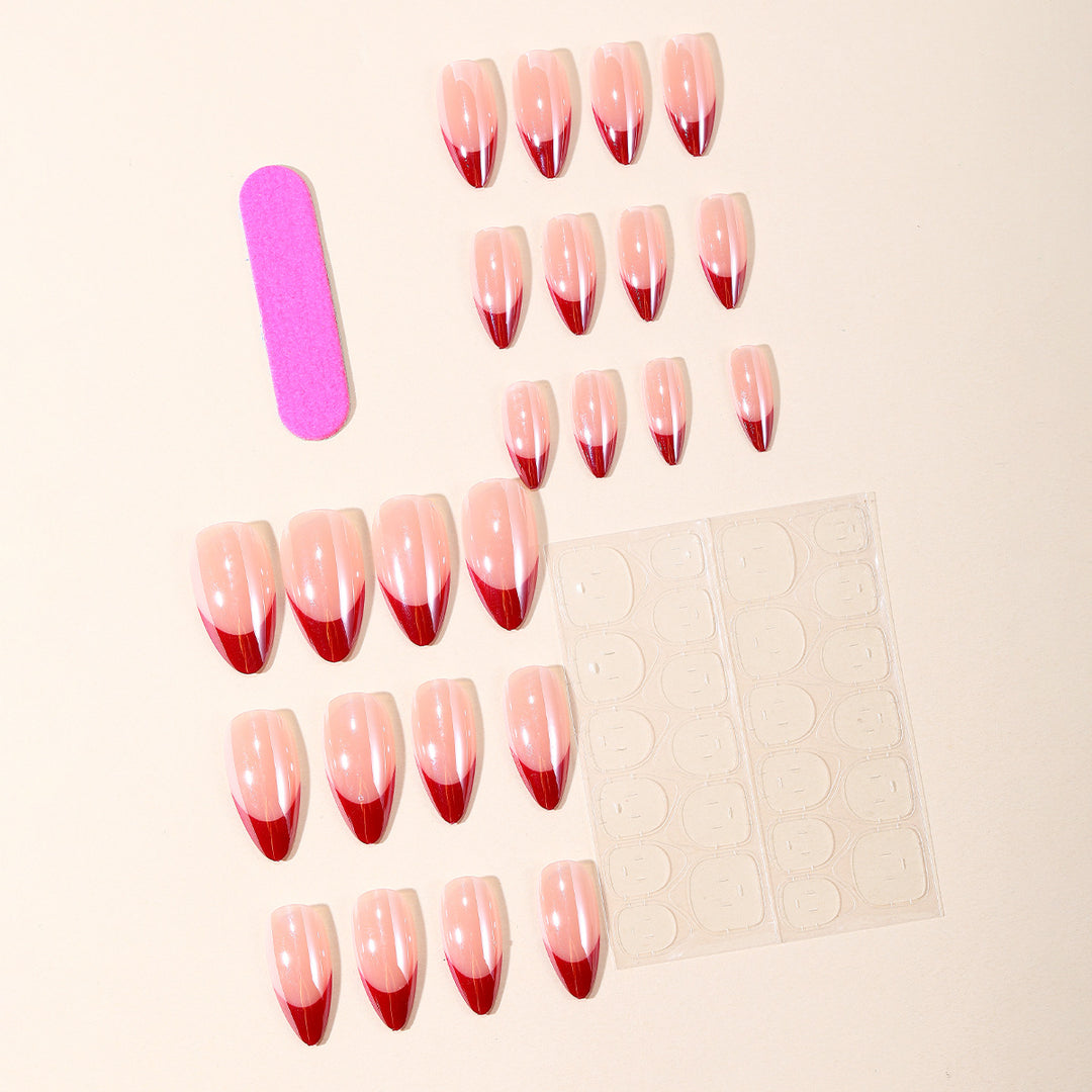 Premium French Tip Press-On Nail Set Stornfield