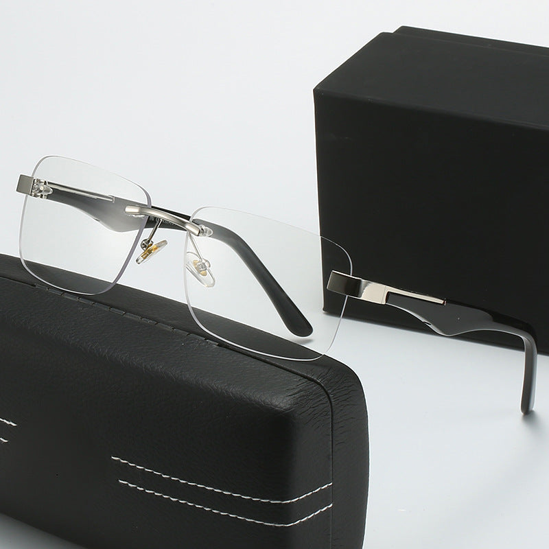 Women’s fashionable half-frame glasses with elegant metal and plastic mix Stornfield