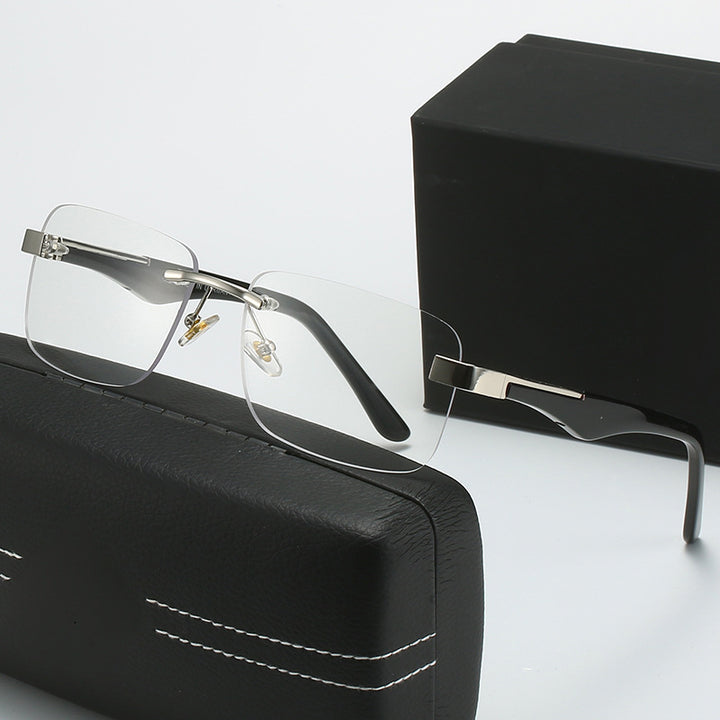 Women’s fashionable half-frame glasses with elegant metal and plastic mix Stornfield