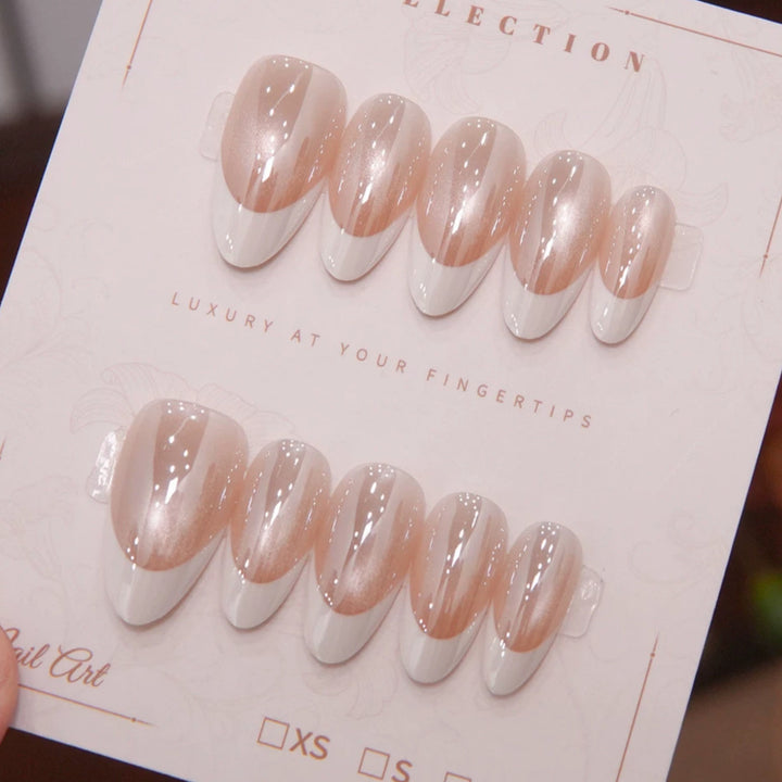 Premium Glossy Almond Press-On Nail Tips