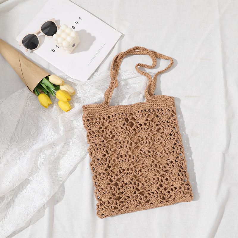 Hand-crocheted shopping bag with airy accents Stornfield