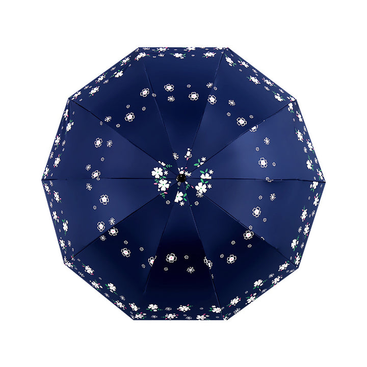 Women's Stylish Folding Umbrella with Floral Patterns Stornfield
