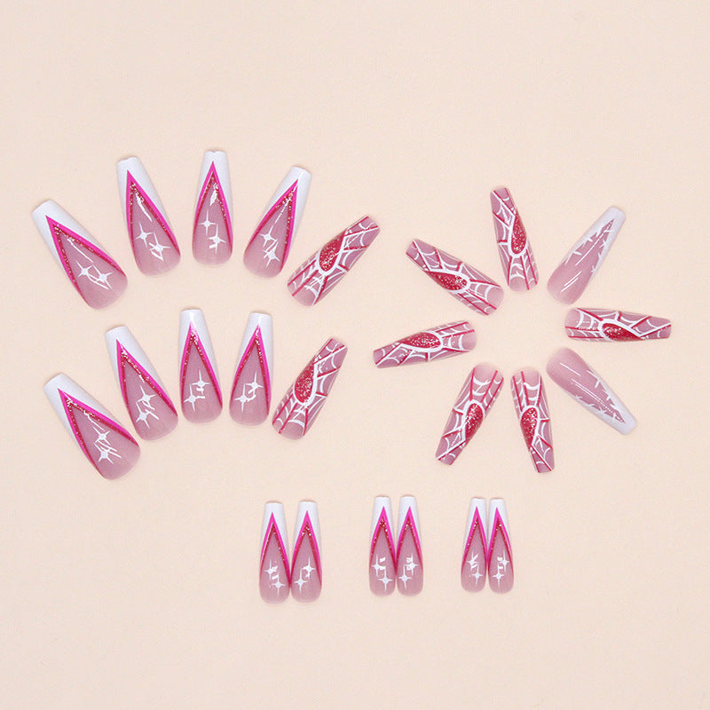 Artistic Spider-Web Press-On Nail Tips Stornfield