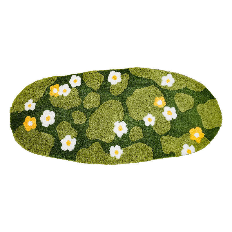 Coastal-Themed Plush Bath Mat for Bathroom