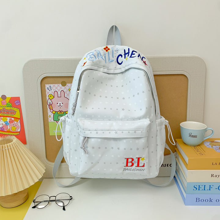 Star-Embellished Casual Backpack