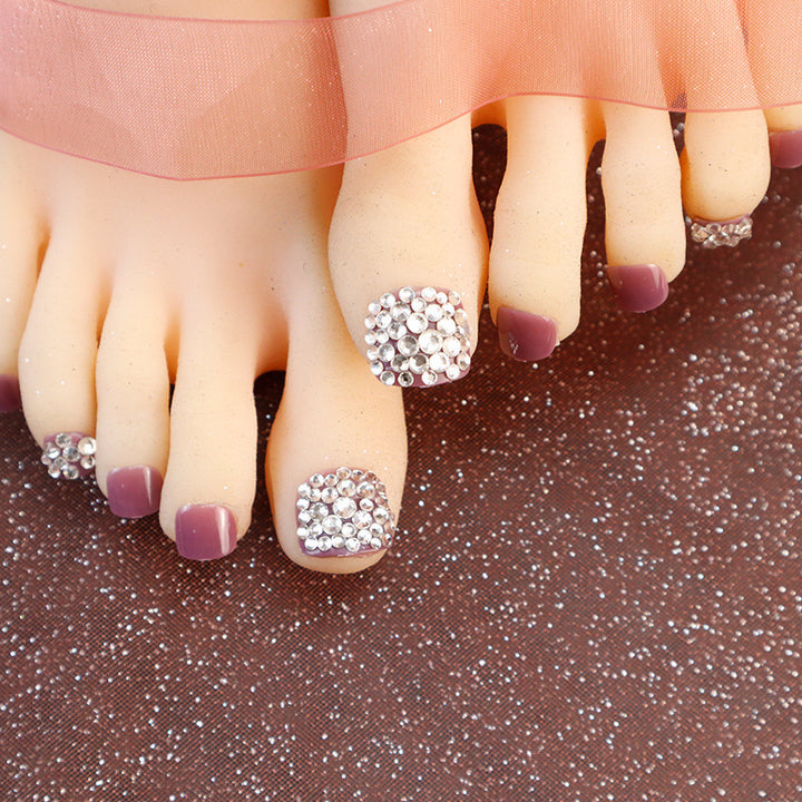 Glamorous Rhinestone Press-On Toenail Set Stornfield