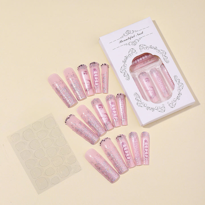 Artificial nail set with shimmering accents Stornfield