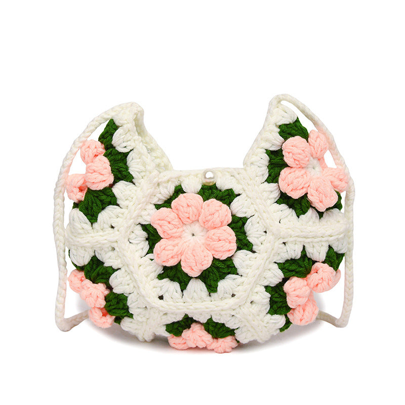 Handcrafted Floral Crochet Handbag
