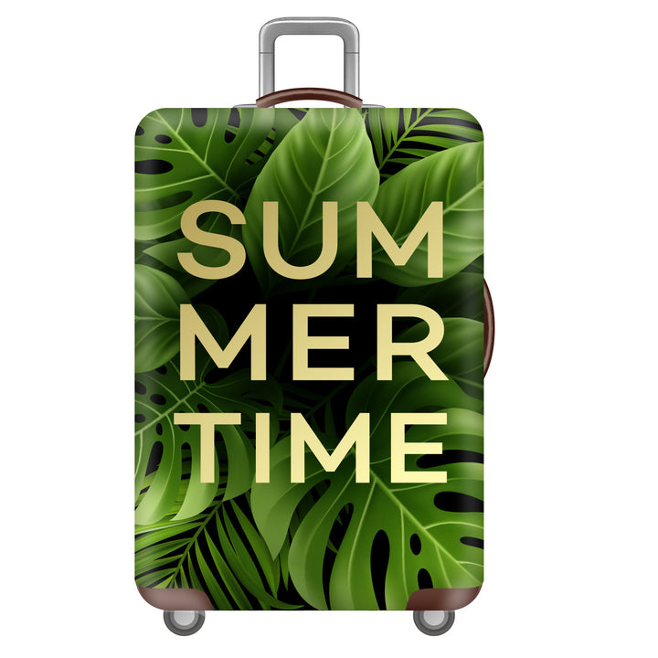 Unisex non-elastic suitcase cover with tropical leaf pattern, stretch protective cover for hard shell and soft case Stornfield