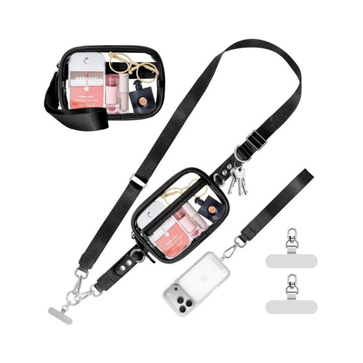 Compact shoulder bag with transparent card pocket Stornfield