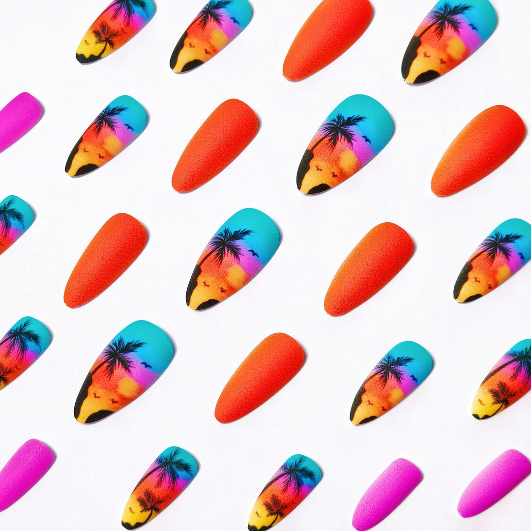 Creative Art Nails with Tropical Palm Motif Stornfield