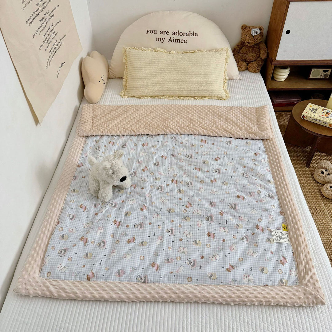 Reversible Minky Dot Plush Baby Blanket