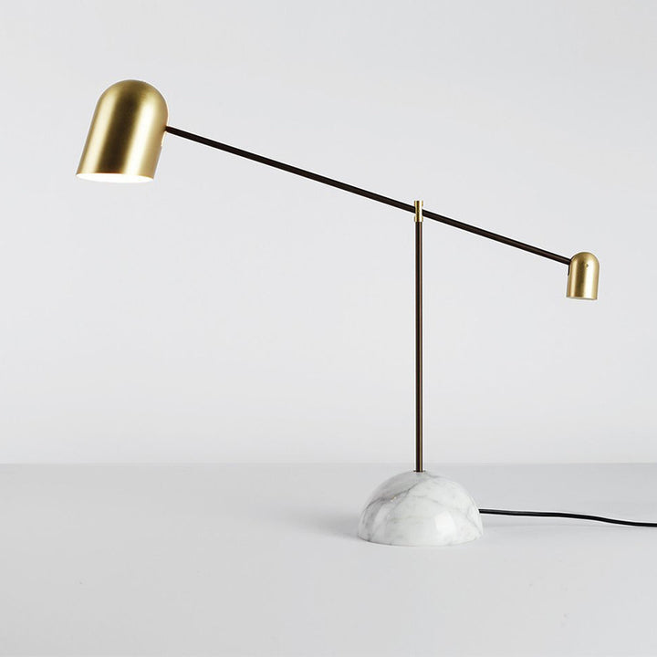 Adjustable Arm Floor Lamp with Marble Base