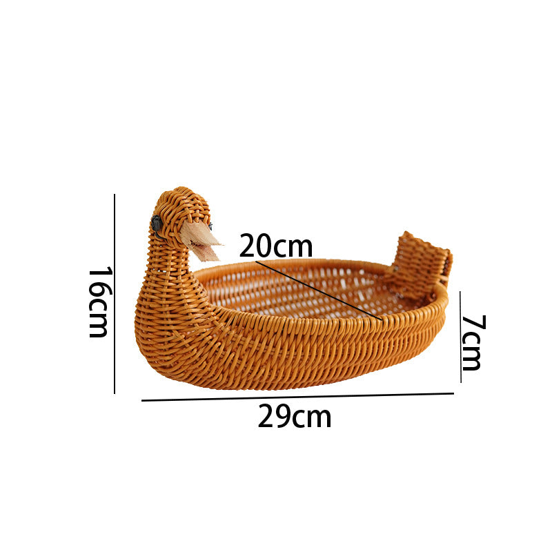 Decorative Woven Duck-Shaped Basket Stornfield