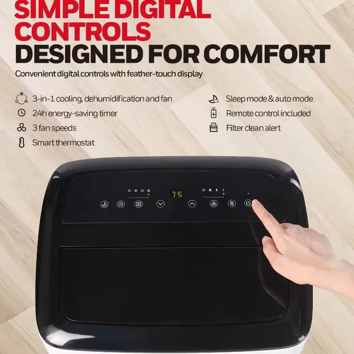 Unisex One Size smart wearable air conditioner with WiFi app control, dehumidifier, fan and digital touch display Stornfield