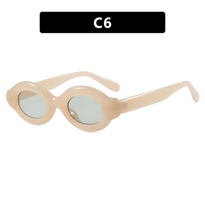 Women's sunglasses in trendy retro design with oval lenses Stornfield