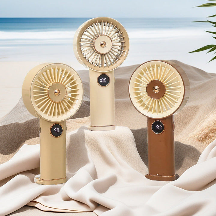 Women Portable Hand Fan with USB Charging Option and Intuitive Design Stornfield