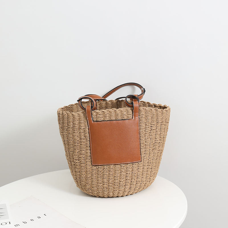 Basket bag with elegant leather detail Stornfield