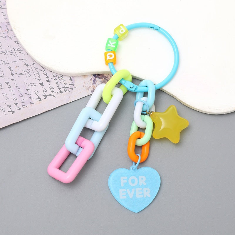 Playful keychain with colorful plastic chains Stornfield