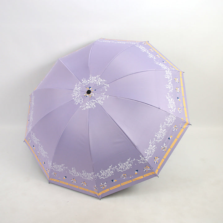Ladies Elegant Folding Umbrella with Floral Patterns Stornfield