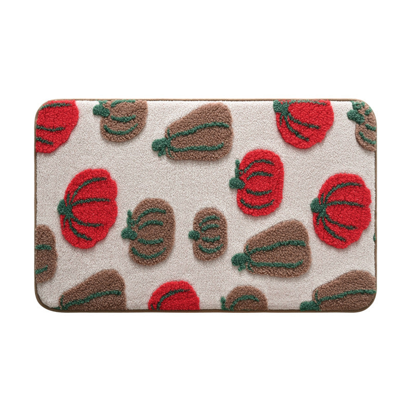 Decorative Pumpkin-Themed Bath Mat Stornfield
