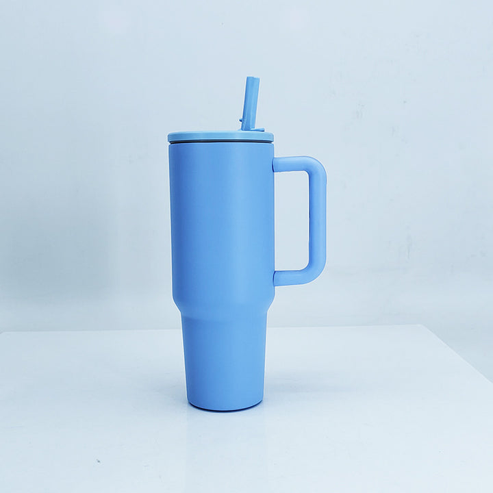 Women's insulated mug with sturdy handle and straw Stornfield