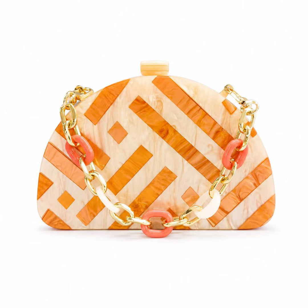 Decorative Geometric Acrylic Clutch