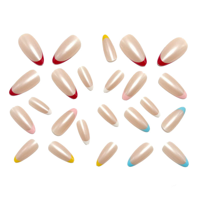 Artificial nails with modern gradient and French tip designs Stornfield