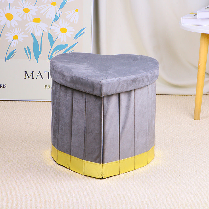Stylish Heart-Shaped Storage Ottoman Stornfield