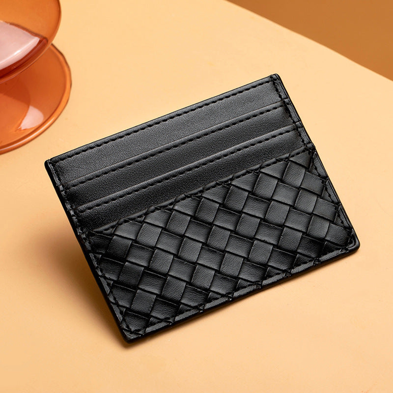 Woven Leather Card Holder Stornfield