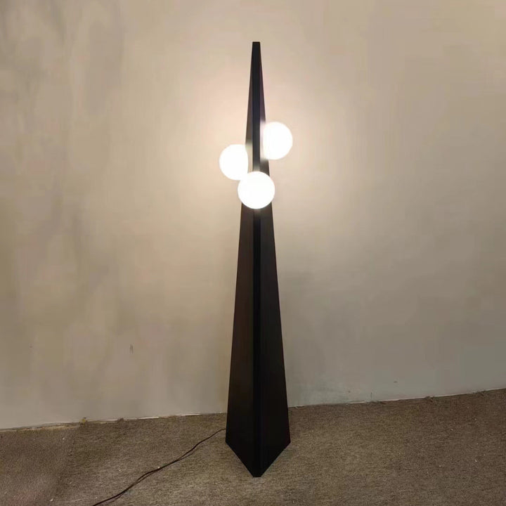 Artistic Triangular Floor Lamp with Geometric Design