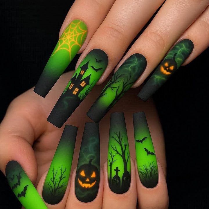 Spooky Halloween-Themed 3D Nail Art Extensions Stornfield